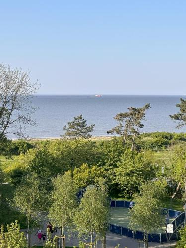 Elbblick vom Hotel in Cuxhaven
