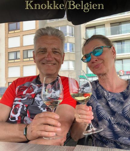 Päuschen mit einem Glas Wein